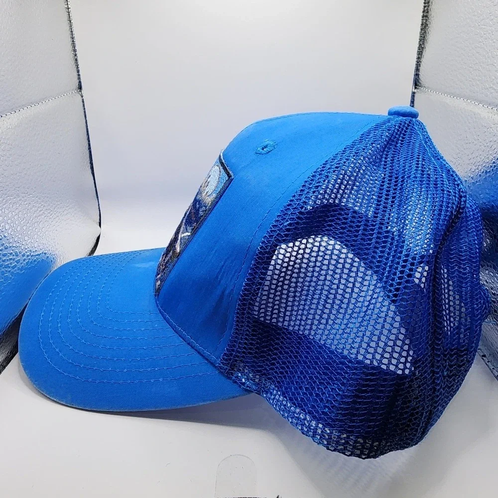 E-Flag Original‎ Wolves Howl Blue Trucker Hat Mesh Snapback CP3081 Mens Cap